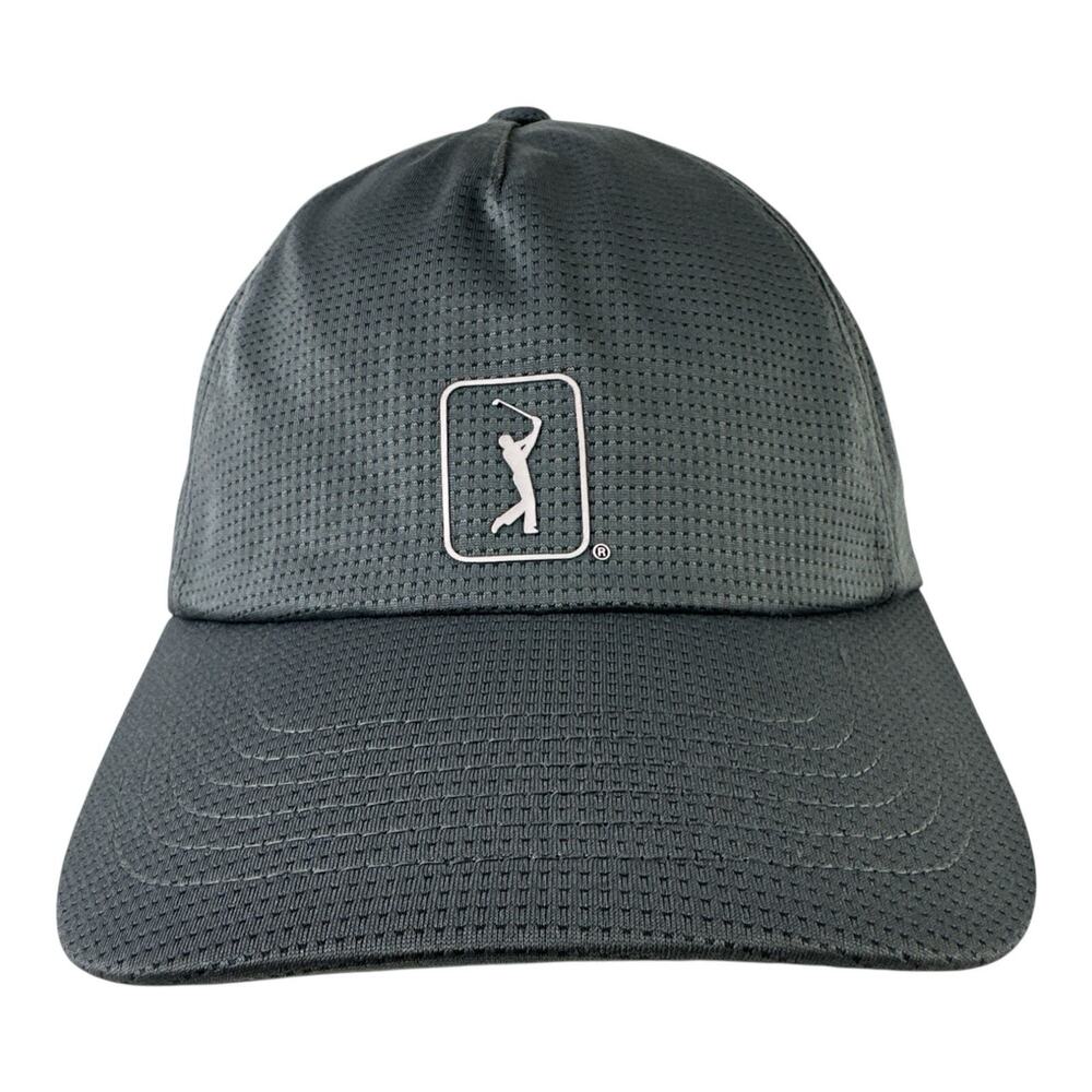 PGA Tour Airflux Mesh Cap Mens OS Quiet Shade Cotton Adjustable Golf Cap